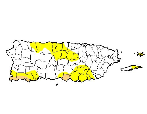 CycloforumsPR's tweet photo. 🚨 El monitor federal de sequía introduce sequía moderada (Marrón) para Santa Isabel y tambien para partes de Guanica, Lajas y Cabo Rojo. Tambien añaden sequía anormal {Amarillo) para partes del norte, centro, sureste y suroeste y ahora la isla tiene en total 34% en sequía. 

La convección suprimida siguió predominando en la región norte del Caribe, incluyendo Puerto Rico, durante la semana. Los impactos de la falta de precipitaciones de las últimas semanas están comenzando a aumentar, incluyendo informes de estrés en los cultivos, disminución de las aguas subterráneas y mayores descargas de las represas para riego. Por consiguiente, se amplió el nivel de sequía en el modelo meteorológico actual del USDM y se introdujo la sequía moderada en algunas localidades a lo largo de la costa sur donde estos impactos son mayores. 

Dado el desarrollo de El Niño y la climatología, existe preocupación por una mayor degradación en las próximas semanas o meses.
LMR
https://t.co/FV0aUmI8W0

@JoshuaOOrtiz1 @alvarosayan049 @FernandoCidra29 @Fernando_AF14 @GuaybanaJota @liyamaro27 @cydmariefleming @marjramirez @adamonzon @carlosomartv @Carlostoletv @JoseAnt75618225 @NormaOrtizRodr4 @gwrive @FrancoNieves81 @MariGataRacing @jaime2043 @ManuelRoldanPR @CarlosRBar16841