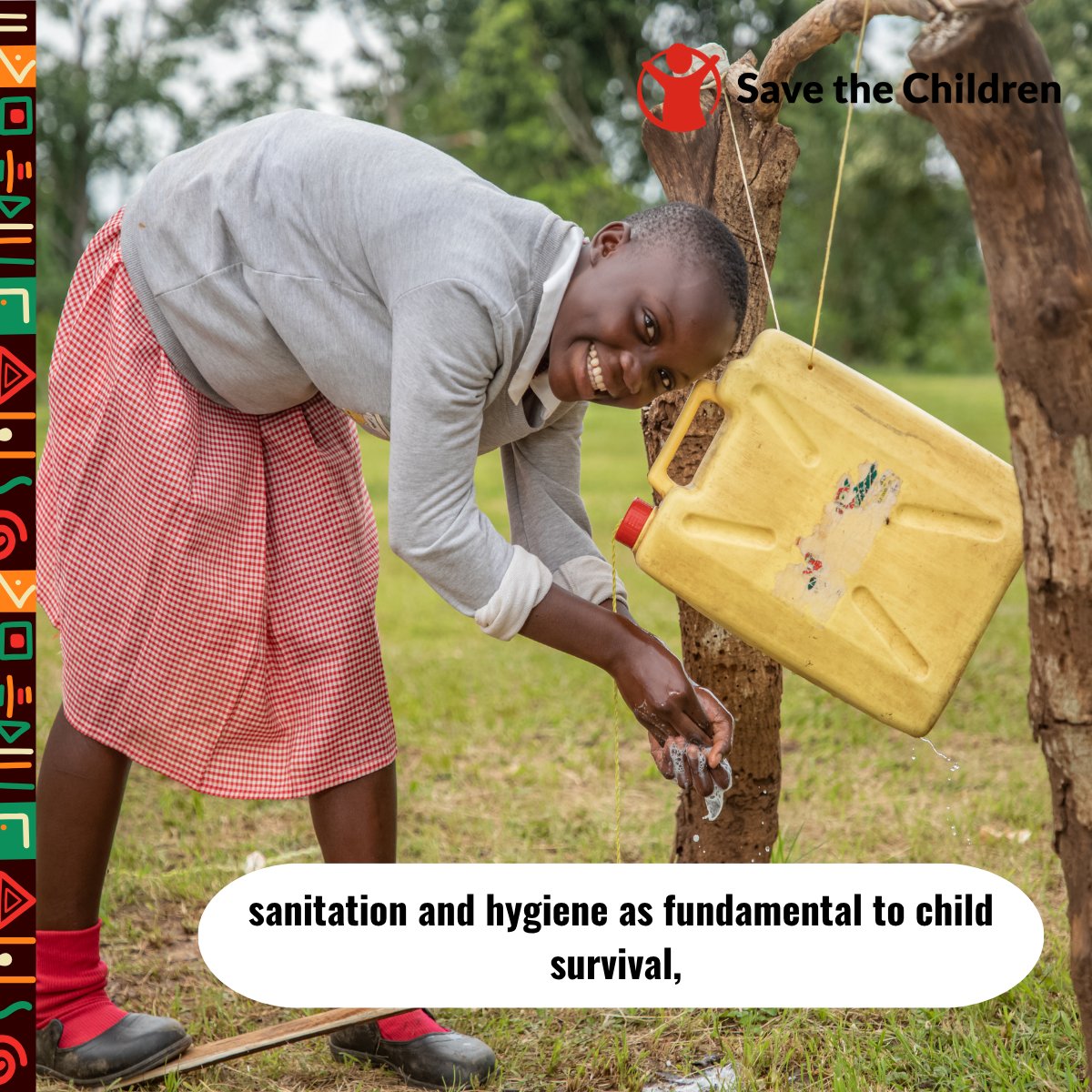 savechildrenug's tweet photo. Safe water, sanitation, and hygiene are essential for every child's survival, health, learning, and protection. As we mark the Day of the African Child 2026, we call for greater investment in equitable and child-friendly WASH services, especially for vulnerable children. https://t.co/U3iGDP2oxV