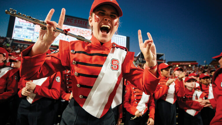 NCStateAlumni's tweet photo. From Reynolds Coliseum to Carter-Finley Stadium, the Power Sound of the South brings the noise. With over 400 members, NC State now boasts one of the largest marching bands in the country. 🐾🥁

Read more from #NCStateMag: https://t.co/wHwjoRFWTY https://t.co/doFSw5BVWT
