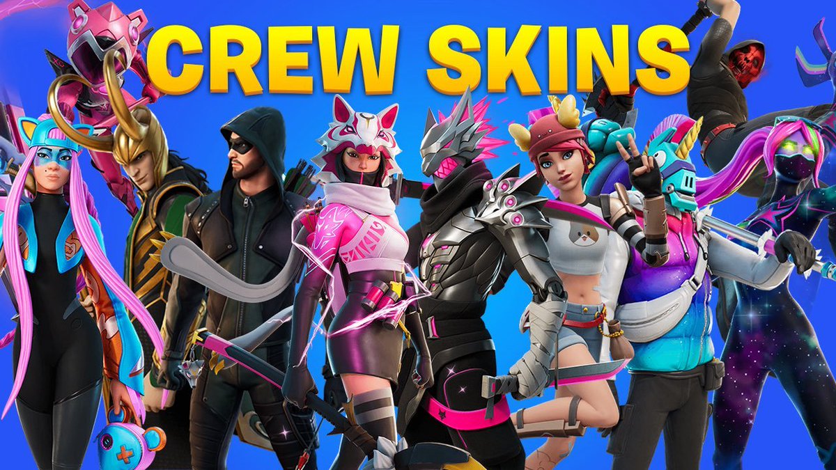QueenDarkieReal's tweet photo. There's something preventing Fortnite from bringing back the Fortnite Crew skins,but what?🤔 https://t.co/8dYZ3PsXAR