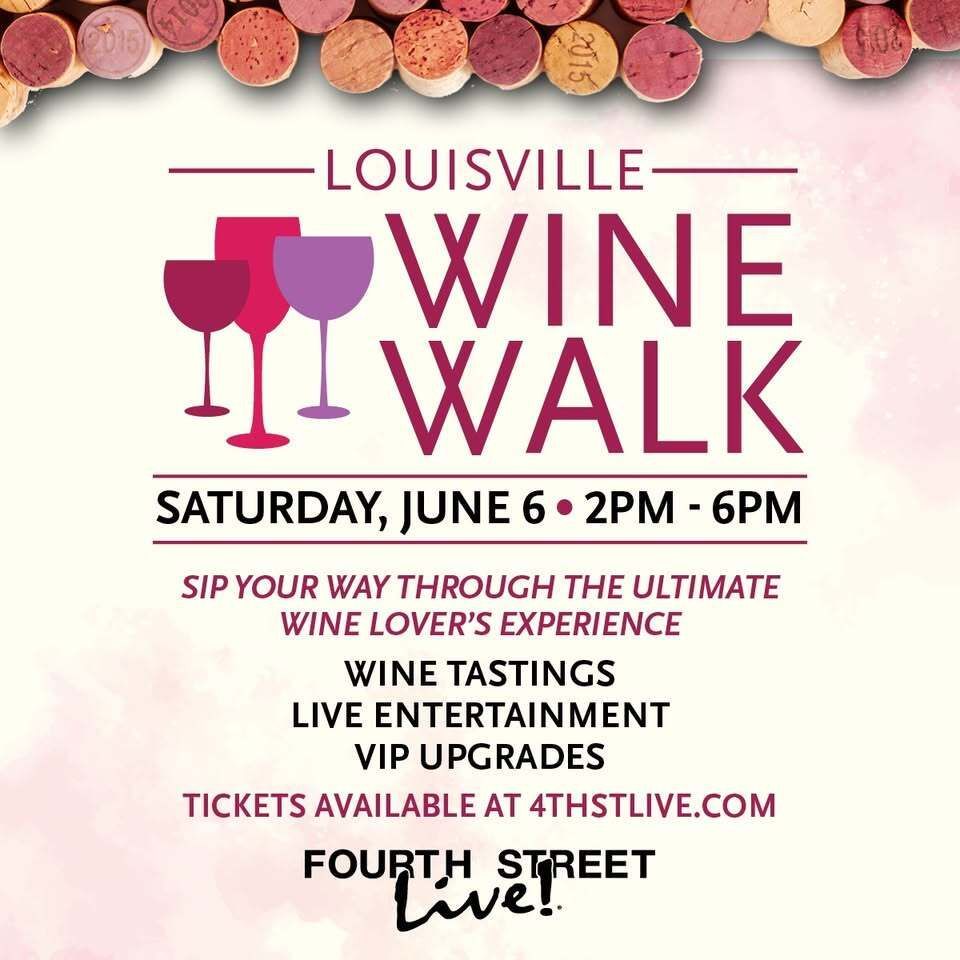 RckRick's tweet photo. 🍷 Louisville Wine Walk is coming to Fourth Street Live!! 🎶🍇

📅 Saturday, June 6, 2026
⏰ Doors Open at 2PM
📍 411 S. 4th Street, Louisville, KY

Sip, stroll, and savor your way through an afternoon of wine tastings, chef-inspired bites, local vendors, and live entertainment in the heart of downtown Louisville!

🎟️ General Admission & VIP tickets available now — souvenir glass, tasting tokens, and more included!

Hosted by Guy Fieri's Smokehouse Louisville 🍷

⚠️ Must be 21+ with valid ID.

https://t.co/bh411A4tAx 

#LouisvilleEvents #WineWalk #FourthStreetLive #LouisvilleKY #WineLovers #SummerEvents