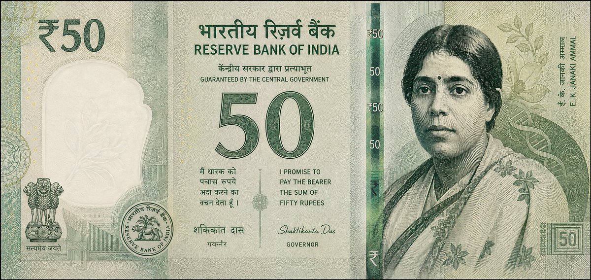 flowof_thoughts's tweet photo. Fantasy update to a new series of Indian Rupee notes featuring leading Scientists and Mathematicians from the 20th century, obverse of the first four denominations (1/4) https://t.co/hqHHKPVcLd