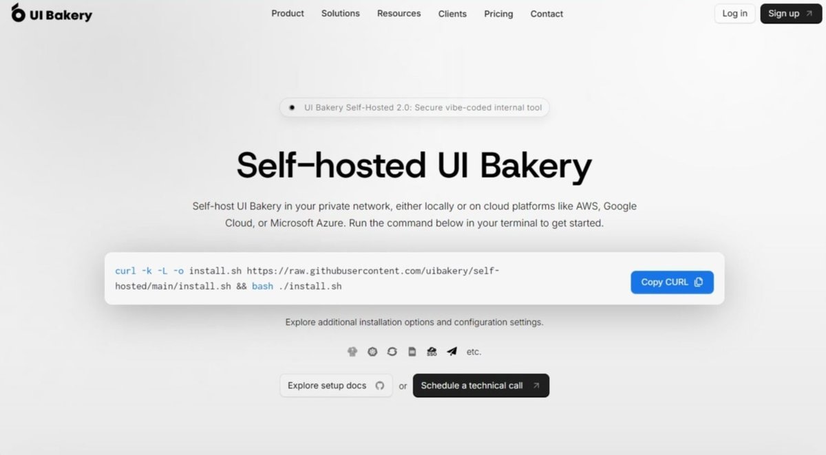 uibakery's tweet photo. Vibe-coded internal tools still touch real production data.

AI can help teams build dashboards and admin panels faster. But those tools still need databases, permissions, SSO, and audit logs.

Self-hosted UI Bakery keeps those apps inside your own network. https://t.co/nhKghxpmip