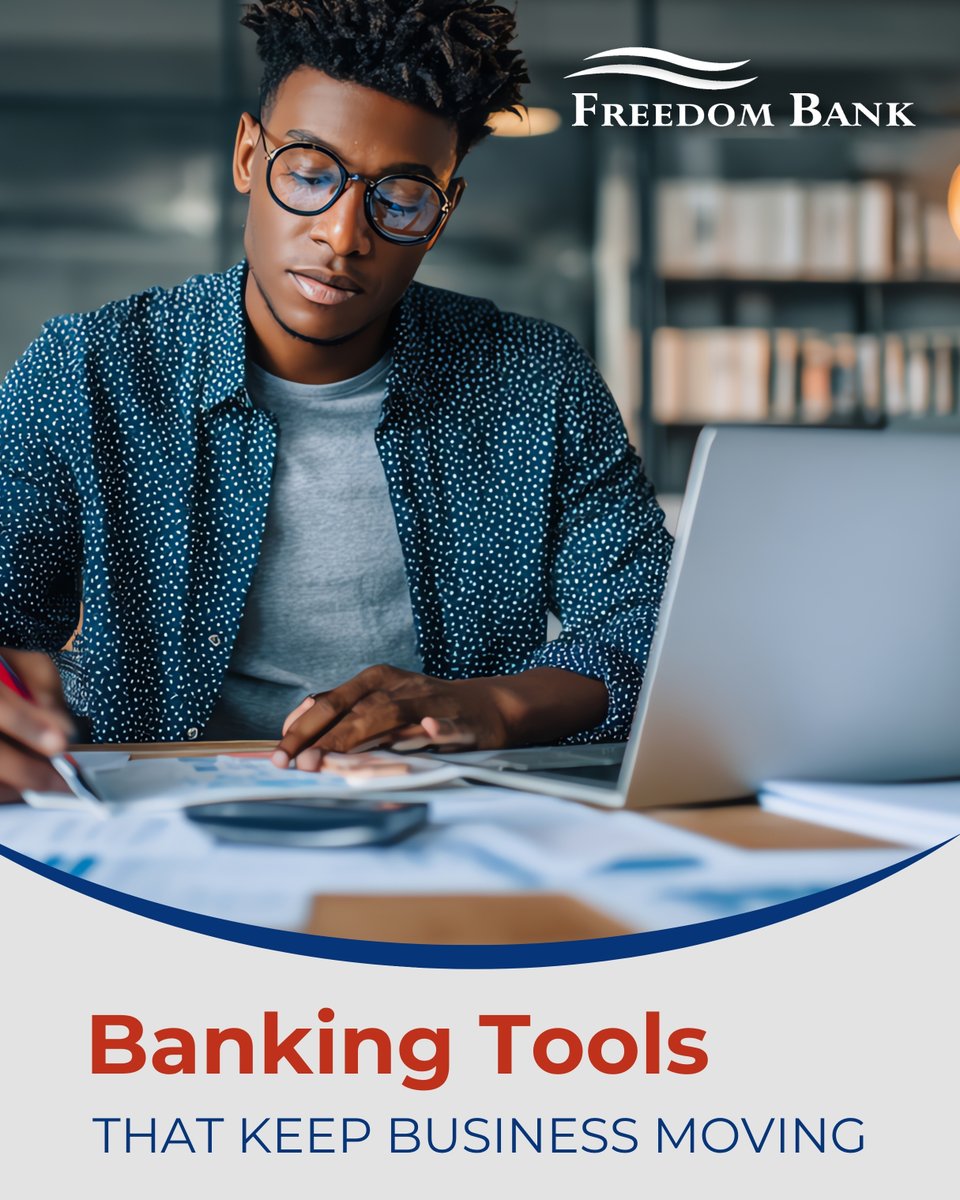 FreedomBankNJ's tweet photo. Late payments can slow growth and strain operations. Freedom Bank’s Treasury Management Services help businesses improve cash flow, streamline payments, and stay connected with secure digital banking tools.

#CashFlowManagement #ForwardWithFreedom #EverythingStartsWithFreedom https://t.co/sZvAY0H6Lp