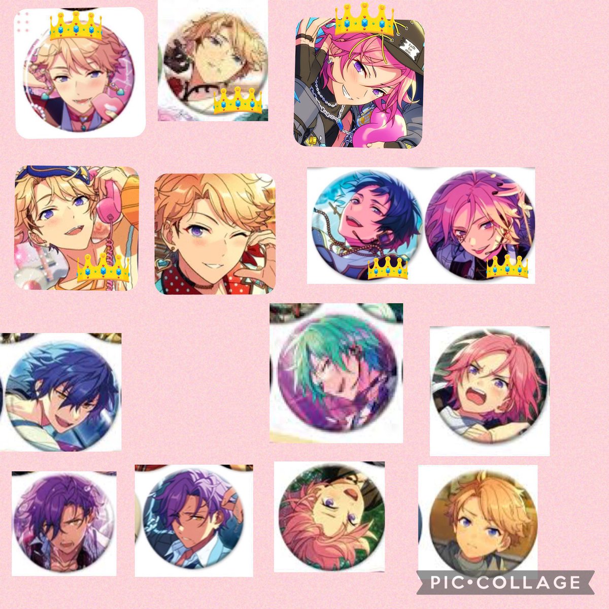 A_62_Knights's tweet photo. あんスタ イベコレ缶バッジ 交換

譲)☆5→一彩、マヨイ、奏汰、真緒、ジュン、茨、凛月、敬人、ライカ

☆4→みか、晃牙、マヨイ、一彩、ニキ、泉、凛月

求)画像3枚目
嵐、こはく (最優先)>弓弦、巽、ジュン、アドニス
☆4は異種可

☆5は👑嵐(ﾐｽﾌﾚ、ｺﾚｸﾀ-優先)、こはく https://t.co/CLp25AIjgg
