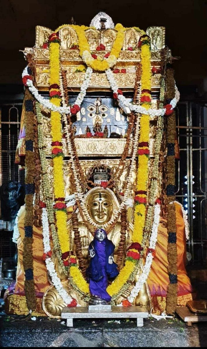 bhargavasarma's tweet photo. ಶ್ರೀಮದ್ವೈಷ್ಣವಲೋಕಜಾಲಕಗುರುಃ ಶ್ರೀಮತ್ಪರಿವ್ರಾಢ್ಭರುಃ
ಶಾಸ್ತ್ರೇ ದೇವಗುರುಃ ಶ್ರಿತಾಮರತರುಃ ಪ್ರತ್ಯೂಹಗೋತ್ರಸ್ವರುಃ |
ಚೇತೋತೀತಶಿರುಸ್ತಥಾ ಜಿತವರುಃ ಸತ್ಸೌಖ್ಯಸಂಪತ್ಕರುಃ
ಶ್ರೀಮತ್ಸದ್ಗುರುರಾಘವೇಂದ್ರಯತಿರಾಟ್ ಕುರ್ಯಾದ್ಧ್ರುವಂ ಮಂಗಲಂ ||

श्रीमद्वैष्णवलोकजालकगुरुः श्रीमत्परिव्राढ्भरुः
शास्त्रे देवगुरुः श्रितामरतरुः प्रत्यूहगोत्रस्वरुः ।
चेतोतीतशिरुस्तथा जितवरुः सत्सौख्यसंपत्करुः
श्रीमत्सद्गुरुराघवेंद्रयतिराट् कुर्याद्ध्रुवं मंगलं ॥

శ్రీమద్వైష్ణవలోకజాలకగురుః శ్రీమత్పరివ్రాఢ్భరుః
శాస్త్రే దేవగురుః శ్రితామరతరుః ప్రత్యూహగోత్రస్వరుః |
చేతోతీతశిరుస్తథా జితవరుః సత్సౌఖ్యసంపత్కరుః
శ్రీమత్సద్గురురాఘవేంద్రయతిరాట్ కుర్యాద్ధ్రువం మంగలం ||

śrīmadvaiṣṇavalōkajālakaguruḥ śrīmatparivrāḍhbharuḥ
śāstrē dēvaguruḥ śritāmarataruḥ pratyūhagōtrasvaruḥ |
cētōtītaśirustathā jitavaruḥ satsaukhyasaṁpatkaruḥ
śrīmatsadgururāghavēṁdrayatirāṭ kuryāddhruvaṁ maṁgalaṁ ||

In the above sloka from Sri Raghavendra Mangalashtaka, Sri Appannacharyaru briefly gives us an estimate of the glory of Sri Guru Raayaru who is,
the preceptor for one of the most saAttvic group of 
Vaishnavas.

An ascetic par excellence – ParamaHamsa Parivrajakacharya, one of the most acclaimed Saints, a true and pious SadGuru, a role model king of ascetics – RajaAdhiRaAja Guru SaArvabhouma the one who is like Deva Guru Brihaspathi in knowledge of Shastras.

For those who surrender at His lotus feet, take shelter in him, worships/serves Him with all humility, sincerity and devotion, He (Guru Rayaru) will be KALPAVRUKSHA - KAMADHENU.
"Bhajataam kalpavrukshaAya - namataam kaAmadhenave"

He is like VajraAyudha for his devotees' heap of obstacles/aberrations, 

"agHaAdrisaMbhedanadrisHtivaJraha..."

Sri Rayara divya drushti is like VajraAyudha and 

by darshana of Sri Rayaru the effect of our bad deeds/accumulated sins our miseries will get vanished like a wild forest fire destroying the forest;
"tAddarsHanaM duritaAkaAnanadaAvabHutaAm" 

Sri Guru Rayaru has totally mastered and have control over the senses. His glory/merits are beyond perception of a common man.
"agamyamahimaa loke raaghavendro mahaayashaaha"

He is always a well wisher of well-being of society/devotees and bestower of abundant wealth and prosperity – Atula Vibhooti.

For un-favourble Gochara of Guru Graha (Jupiter)...

Keep praying profusely Mantralaya Guru Sarvabhouma Sri Raghavendra Swamy;

Daily/Thursday visit Sri Rayaru Gudi, perform yatha shakti pradakshina/namaskaara reciting Guru (Graha) sloka (Sri Vedavyasa Pranitha);

देवानां च ऋषीणां च गुरुं काञ्चनसंनिभम् ।
बुद्धिभूतं त्रिलोकेशं तं नमामि बृहस्पतिम् ॥

ದೇವಾನಾಂ ಚ ಋಷೀಣಾಂ ಚ ಗುರುಂ ಕಾಂಚನಸಂನಿಭಮ್ ।
ಬುದ್ಧಿಭೂತಂ ತ್ರಿಲೋಕೇಶಂ ತಂ ನಮಾಮಿ ಬೃಹಸ್ಪತಿಮ್ ॥

దేవానాం చ ఋషీణాం చ గురుం కాఞ్చనసంనిభమ్ ।
బుద్ధిభూతం త్రిలోకేశం తం నమామి బృహస్పతిమ్ ॥

devānāṃ ca ṛṣīṇāṃ ca guruṃ kāñcanasaṃnibham |
buddhibhūtaṃ trilokeśaṃ taṃ namāmi bṛhaspatim ||

Every Thursday donate...
 
1/2 kg Kadale kalu (Chikpeas) + Dakshina + 
Gopichandana + Yagnopaveetha to a Bramhana 
in Rayaru Gudi

On the day of one's Janma Nakshatra (birth star) get PanchaAmrutha Abhisheka performed to Sri GuruRayaru and offer Hastodaka Seva + Bramhana Bhojana Seva.

RajaAdhiraja Guru SaArvabhouma, Sri RaAgHavendra Swamy, the king of ascetics, an epitome of auspicious attributes, may He bless us with prosperity which is firm and everlasting.

पूज्याय राघवेंद्राय सत्यधर्मरताय च।
भजतां कल्पवृक्षाय नमतां कामधेनवे॥

मूकोपि यत्प्रसादेन मुकुंद शयनायते
राजराजायते रिक्तो राघवेंद्रं तमाश्रये ||

दुर्वादिध्वांतरवये वैष्णवेंदीवरेंदवे |
श्रीराघवेंद्रगुरवे नमोऽत्यंतदयालवे ||

ಪೂಜ್ಯಾಯ ರಾಘವೇಂದ್ರಾಯ ಸತ್ಯಧರ್ಮರತಾಯ ಚ |
ಭಜತಾಂ ಕಲ್ಪವೃಕ್ಷಾಯ ನಮತಾಂ ಕಾಮಧೇನವೇ ||

ದುರ್ವಾದಿ ಧ್ವಾಂತರವಯೇ ವೈಷ್ಣವೇಂದೀವರೇಂದವೇ
ಶ್ರೀರಾಘವೇಂದ್ರಗುರವೇ ನಮೋತ್ಯಂತದಯಾಳವೇ ||

ಮೂಕೋಪಿ ಯತ್ಪ್ರಸಾದೇನ ಮುಕುಂದ ಶಯನಾಯತೇ
ರಾಜರಾಜಾಯತೇ ರಿಕ್ತೋ ರಾಘವೇಂದ್ರಂ ತಮಾಶ್ರಯೇ ||

పూజ్యాయ రాఘవేంద్రాయ సత్యధర్మరతాయ చ|
భజతాం కల్పవృక్షాయ నమతాం కామధేనవే||

మూకోపి యత్ప్రసాదేన ముకుంద శయనాయతే
రాజరాజాయతే రిక్తో రాఘవేంద్రం తమాశ్రయే ||

దుర్వాదిధ్వాంతరవయే వైష్ణవేందీవరేందవే |
శ్రీరాఘవేంద్రగురవే నమోఽత్యంతదయాలవే ||

pūjyāya rāghaveṃdrāya satyadharmaratāya ca|
bhajatāṃ kalpavṛkṣāya namatāṃ kāmadhenave||

mūkopi yatprasādena mukuṃda śayanāyate
rājarājāyate rikto rāghaveṃdraṃ tamāśraye ||

durvādidhvāṃtaravaye vaiṣṇaveṃdīvareṃdave |
śrīrāghaveṃdragurave namo’tyaṃtadayālave ||

Sri KrishnaArpanamastu
naham karta harih karta
Sri GuruRaajo Vijayate

#TransitofJupiter #Jupiter #Brihaspati #GuruGraha #Mantralayam #SriRaghavendraSwamy #GuruRayaru #Rayaru