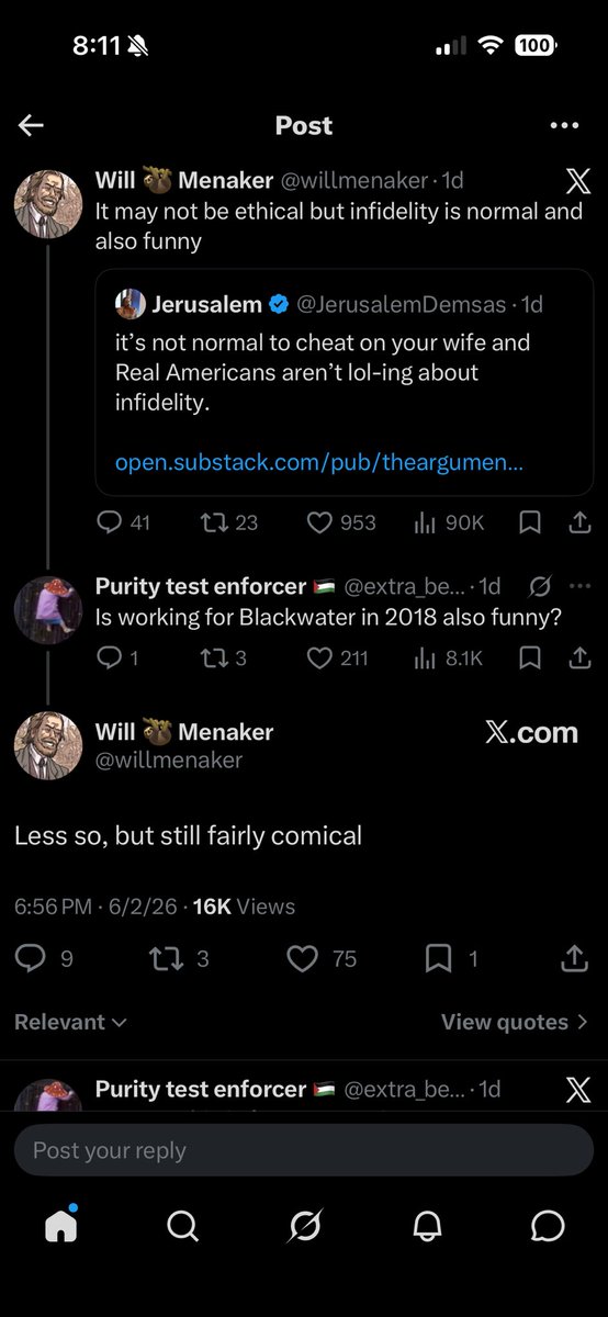 BuzzfeedGDebord's tweet photo. So the podcast left has moved on from  ignoring and downplaying Platner’s mercenary work to just making jokes about it. I think I was right about this guy all along. https://t.co/sw3Q6ZrABS