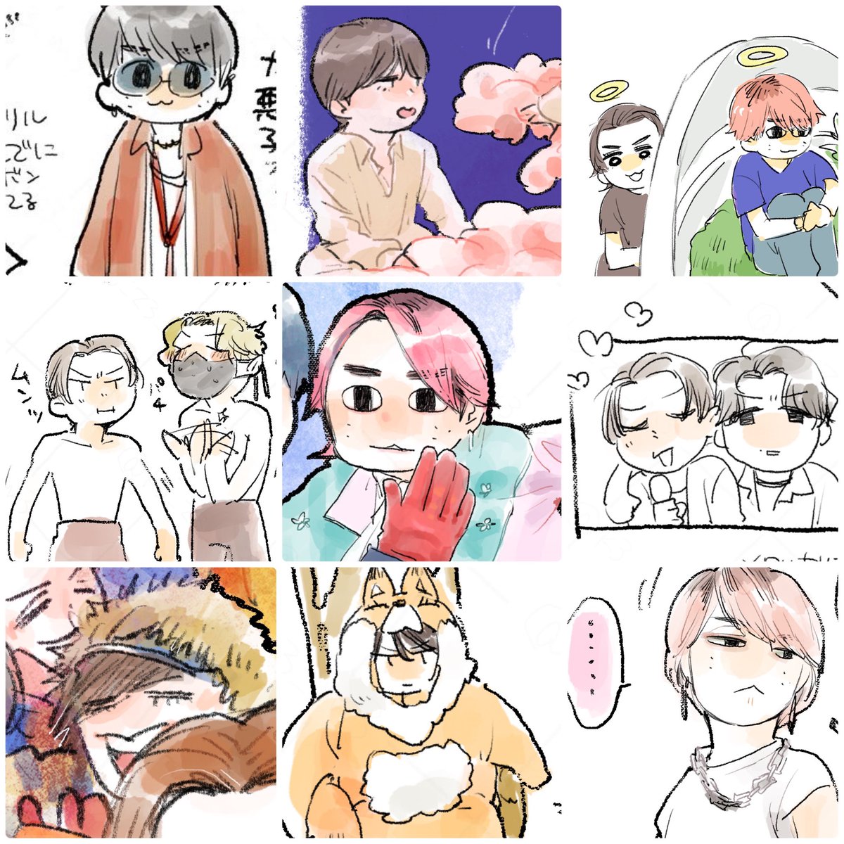 k3_z3_m3's tweet photo. 元からデフォルメ強め絵柄なのであまり変わり映えしない…
 #絵描きさんがデフォルメ絵を見せてくれるタグ https://t.co/hGobbCtkaz