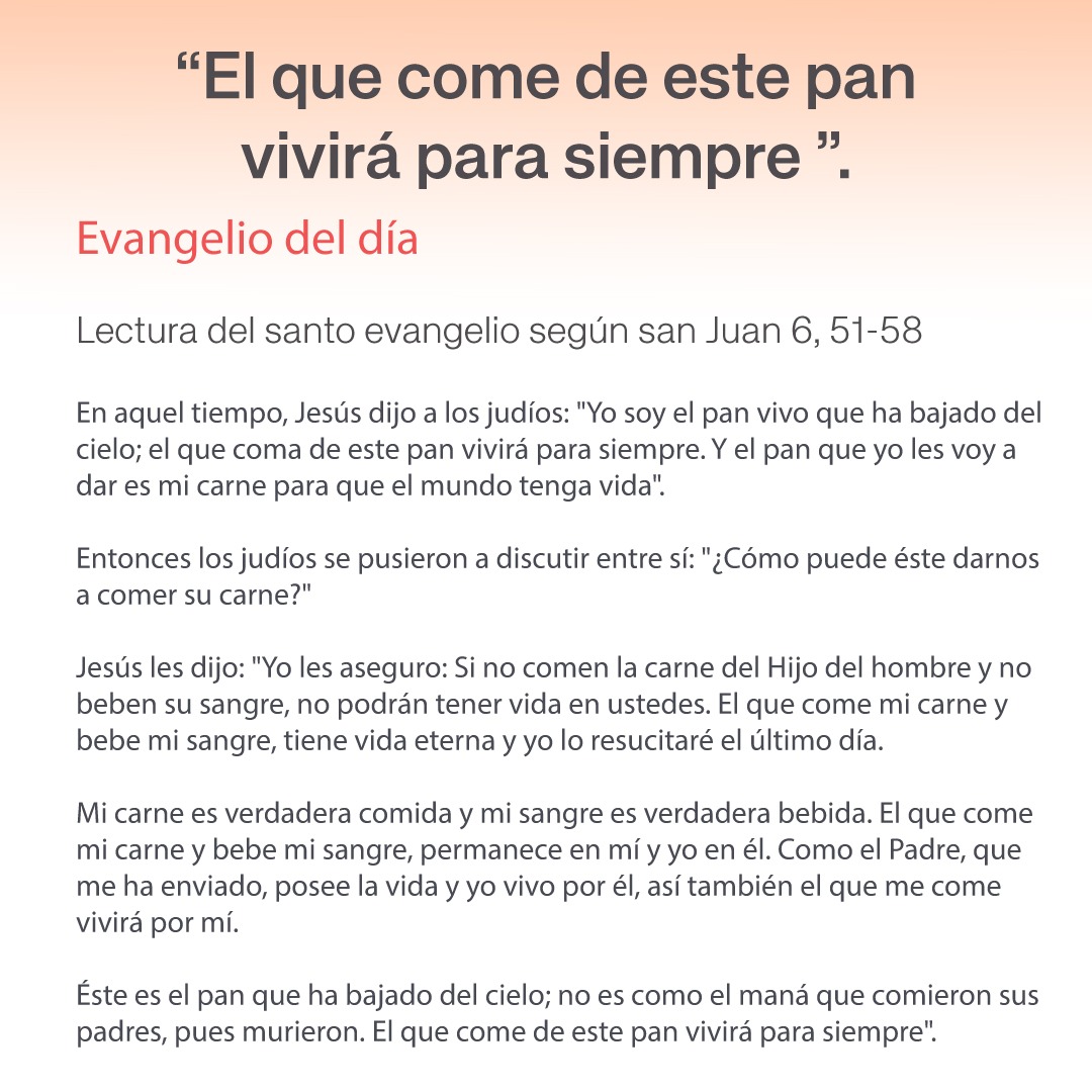 elisacarrio's tweet photo. 𝗗𝗶𝗼𝘀 𝘀𝗮𝗹𝘃𝗮 𝗮𝗹 𝗺𝘂𝗻𝗱𝗼 ❤️
Evangelio de hoy 🙏 jueves, 4 de junio de 2026 https://t.co/wUYZ7RGRsD