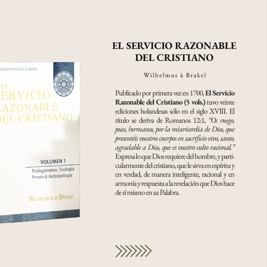 EditorialTPV's tweet photo. "El servicio razonable del cristiano de Wilhelmus à Brakel es una obra tremendamente perspicaz que muestra el matrimonio entre la precisión escolástica y una cálida piedad pastoral." 
–J. V. Fesko

Adquiere toda la colección en tu librería favorita:
https://t.co/mqHuGvOXqo https://t.co/RoQQse7es1