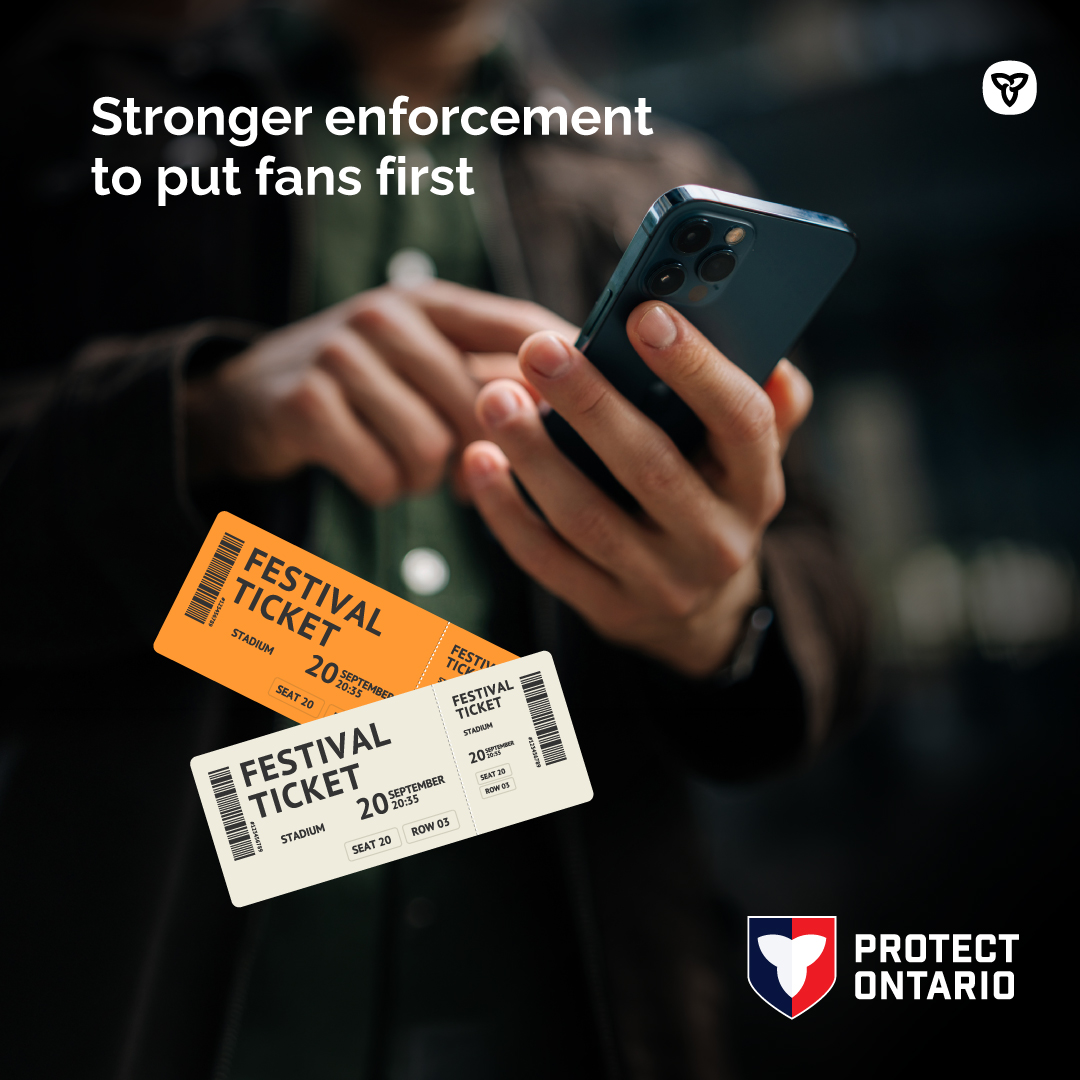 SteveClarkPC's tweet photo. Ticket scalpers who rip off Ontario families are on notice.
We capped resale prices, and now we’re raising penalties to $25,000 to crack down on price gouging and make it easier for fans to see their favourite band, artist or sports team live.
🔗: https://t.co/1kZ5MjrugR https://t.co/P99Ye3a4Zl