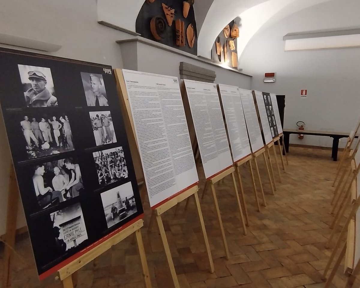 ErniePyleLegacy's tweet photo. We are grateful to the Italian Chapter of the 3rd Infantry Division Society, Outpost 16 who have shared with us a wonderful opportunity for people to learn about Ernie Pyle. On April 18th, the anniversary of Ernie’s death, an exhibition was held at Orsini Castle, north of Rome. https://t.co/AIH3lY2LC5