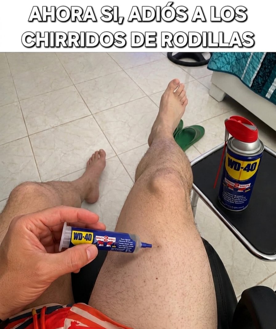 dkamach0's tweet photo. Bueno ahora si, vamos a estrenar rodillas
#memes #comedy #humor #viral #funny https://t.co/FEIYSU4tEw