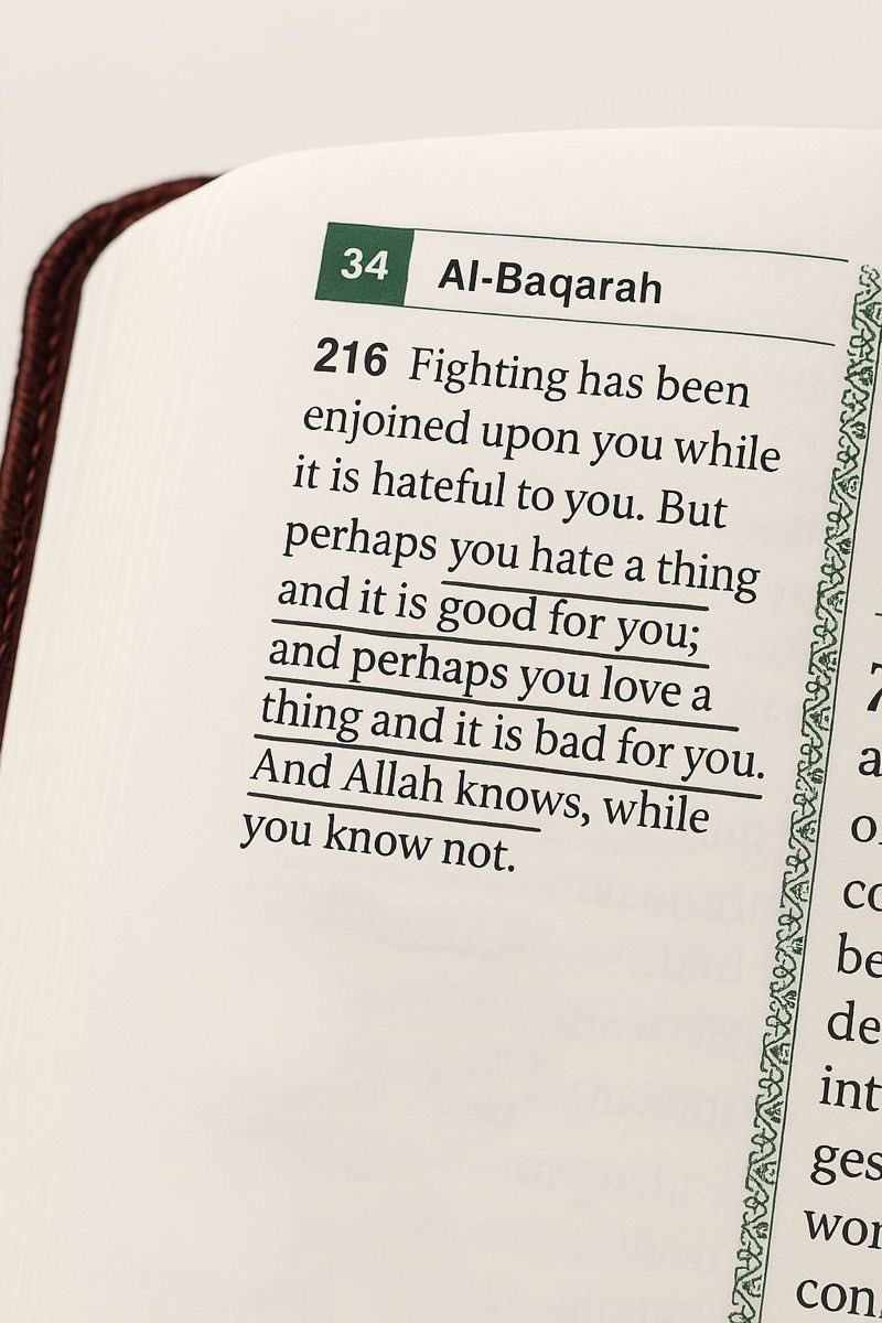 ch_ai4's tweet photo. Le combat vous a été prescrit, alors qu’il vous est pénible. Mais il se peut que vous détestiez une chose alors qu’elle est un bien pour vous, et il se peut que vous aimiez une chose alors qu’elle est un mal pour vous. Allah sait, tandis que vous ne savez pas. https://t.co/zT5zdic2x3