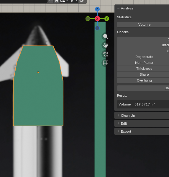 Codey_T3's tweet photo. @QEDvinci BO is weird, man. From rough calculation, 9x4 is around 970m3, while Starship V3 is around 820m3 (V1 is around 1000m3 I'm sure). So that means BO render is not accurate, orrrrr, they do not include the nose cone in their volume calculation https://t.co/7k3ll67o13