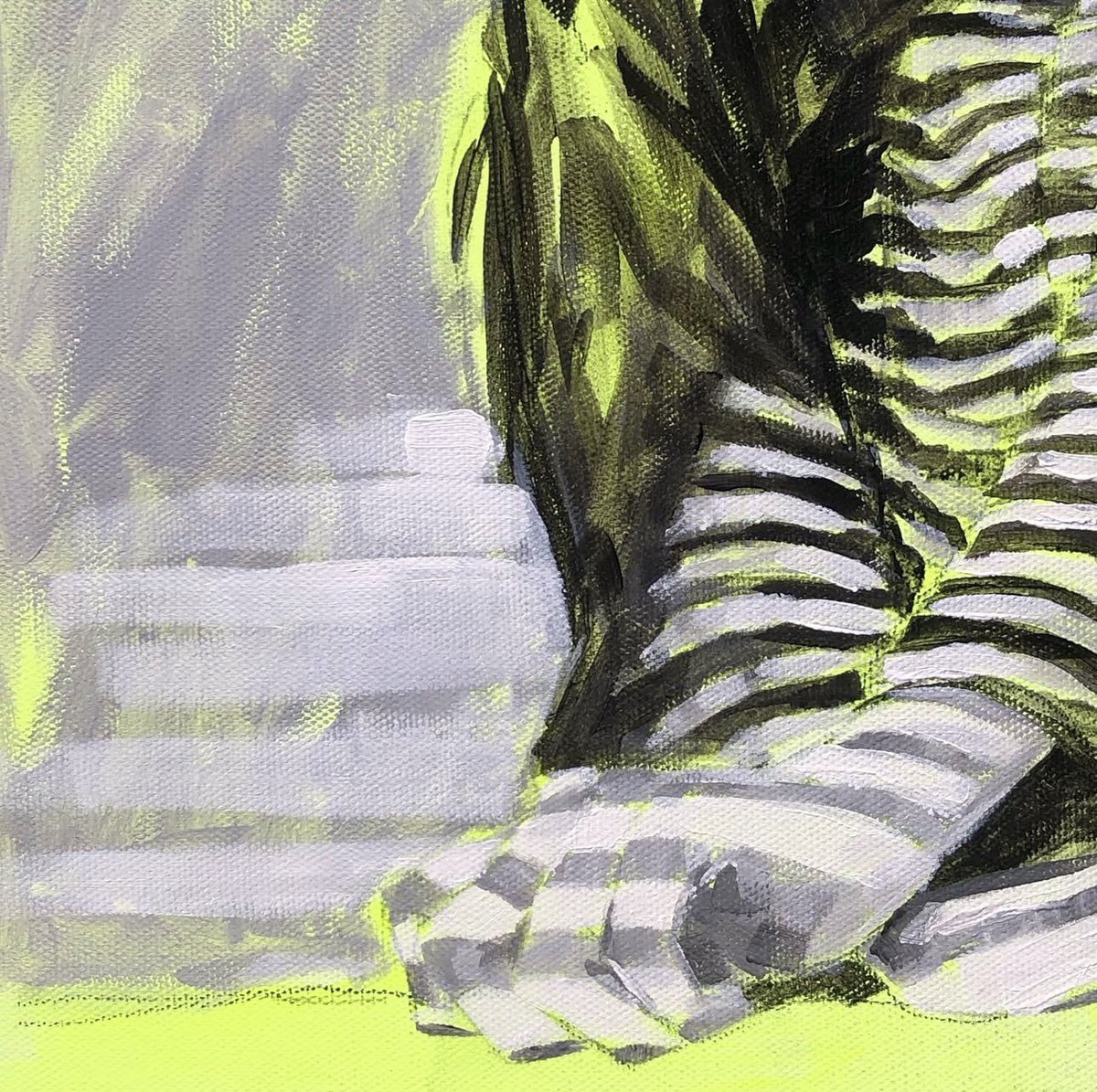 ArtriumWorks's tweet photo. Sometimes experimenting is actually lack of change. This one was painted with one size paintbrush- it's tricky trying to manipulate marks when your options are limited. Nonetheless I would absolutely do it again, but possibly make it even trickier for myself 💪🖼️ https://t.co/f0El1MWujN