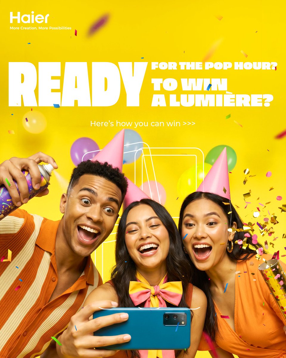 IndiaHaier's tweet photo. ✨ It’s time to bring your best pop energy.

1️⃣ Create your best pop-inspired look
2️⃣ Share it on your Story and tag @IndiaHaier 
3️⃣ And get a chance to take home a Lumière

T&amp;C Apply*

#Haier #MoreCreationMorePossibilities #PopParty #Lumière #OneYearAnniversary #Refrigerator https://t.co/rOWuFZkyve