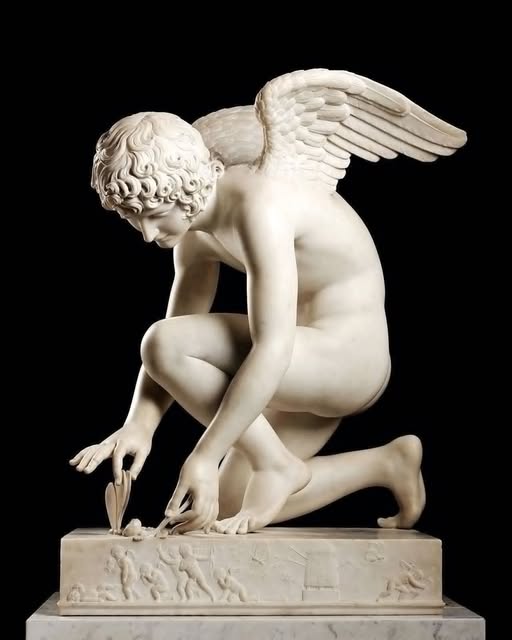 springtearoses's tweet photo. Cupid Presenting a Rose to a Butterfly c. 1802 by Antoine-Denis Chaudet, Musée du Louvre https://t.co/E1Cl1t1FJ3
