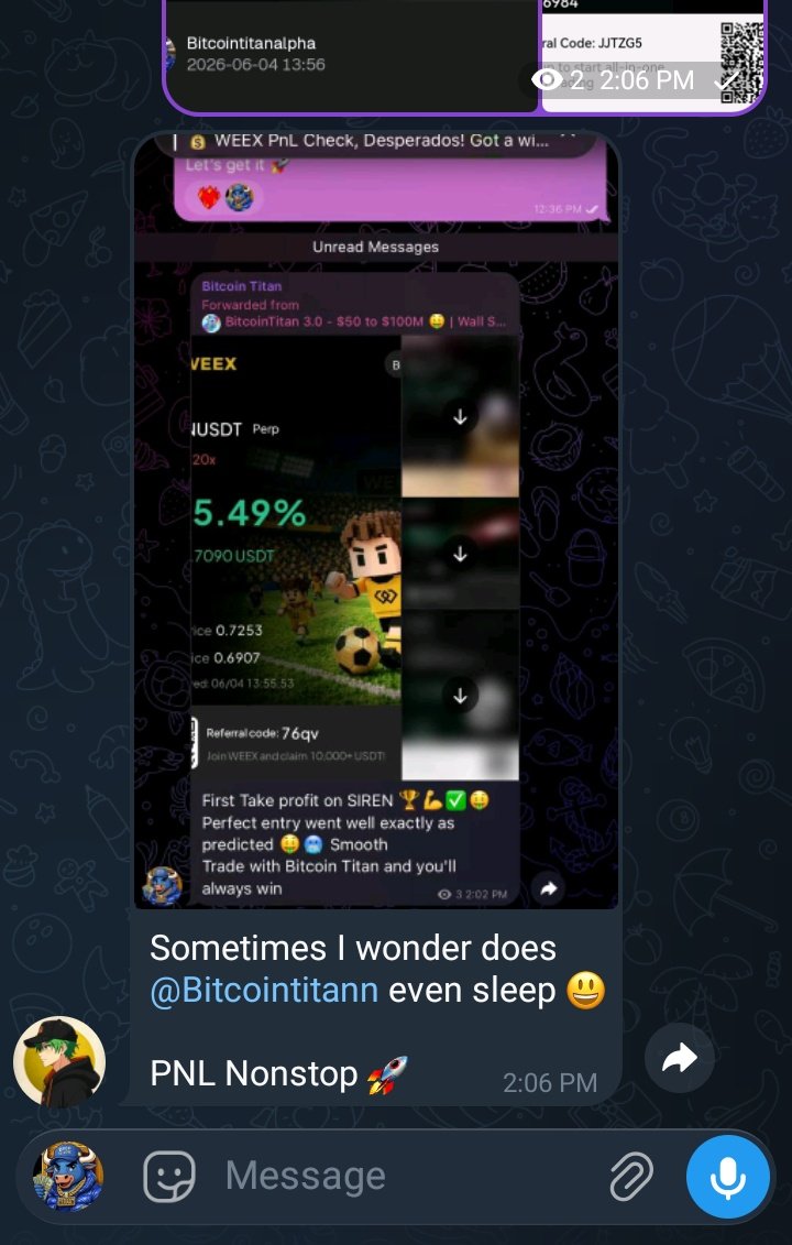 BitcoinTitann's tweet photo. Trading as become my Hobby am too addicted to winning 🏆
When you have a bloodline to retire you will always milk every opportunity in the market and not want to miss any opportunity cause opportunity comes but once 😊 https://t.co/MxQOj53y2U