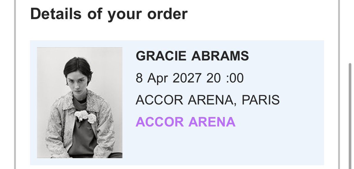 oliviasdecode's tweet photo. gracie europe opening night in paris WILL be seeing me https://t.co/hgKTV4O5cE