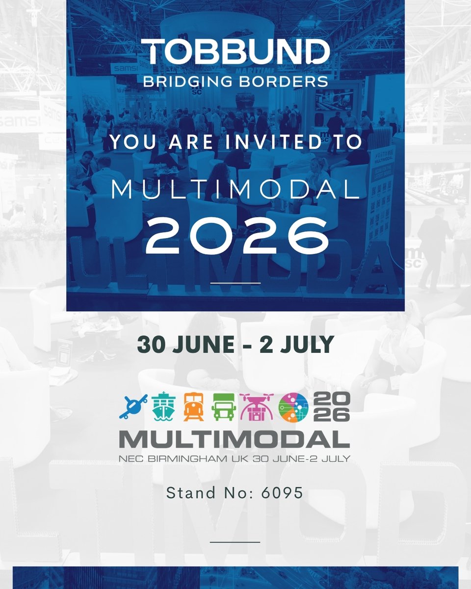 TOBBUND's tweet photo. [TR]

Multimodal 2026’da sizlerle buluşmak için sabırsızlanıyoruz!

30 Haziran – 2 Temmuz 2026 tarihleri arasında Birmingham NEC’te düzenlenecek Multimodal 2026 Fuarı’nda, uluslararası taşımacılık ve transit süreçlerine yönelik çözümlerimizle yerimizi alıyoruz.

📍 Stand No: 6095

Sizleri standımızda ağırlamaktan memnuniyet duyarız.

[EN]

We Look Forward to Meeting You at Multimodal 2026!

We are taking our place at Multimodal 2026, which will be held at Birmingham NEC between 30 June – 2 July 2026, with our solutions for international transportation and transit operations.

📍 Stand No: 6095

We would be pleased to welcome you to our stand.

#tobbund #bridgingborders #multimodal26 #multimodalnec