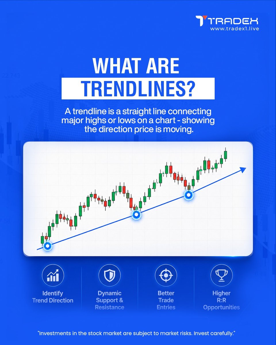 TradexLive1's tweet photo. Are your trendlines helping you trade—or trapping you? 📉

Stop connecting every swing. Focus on major swing points, clean charts, and high-probability setups. Smart money follows structure, not noise. 🚀

#TradingTips #PriceAction #StockMarket #TechnicalAnalysis #Tradex1Live https://t.co/WQw24iqPTv