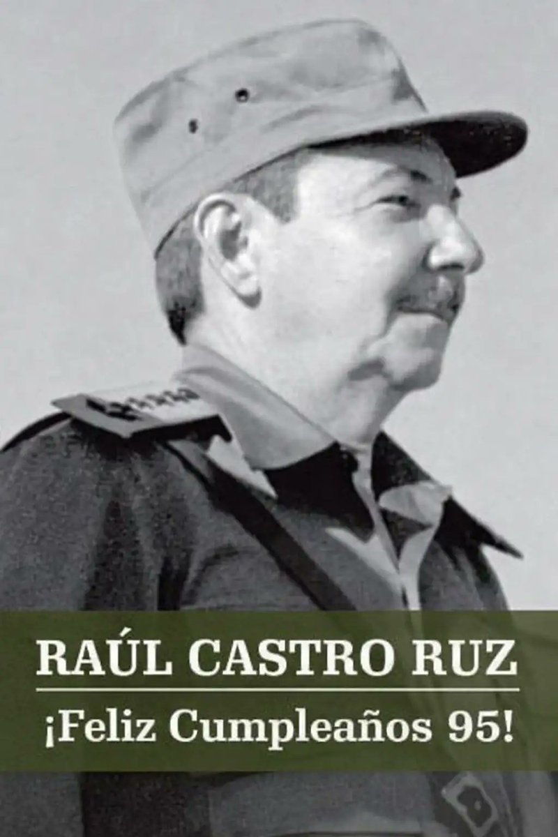 EloylvarezMart1's tweet photo. #RaulEsRaúl por siempre y junto a #Fidel sigue guiándonos por el camino de la Victoria!!
#IndustriasCuba https://t.co/py6mjTPcKU