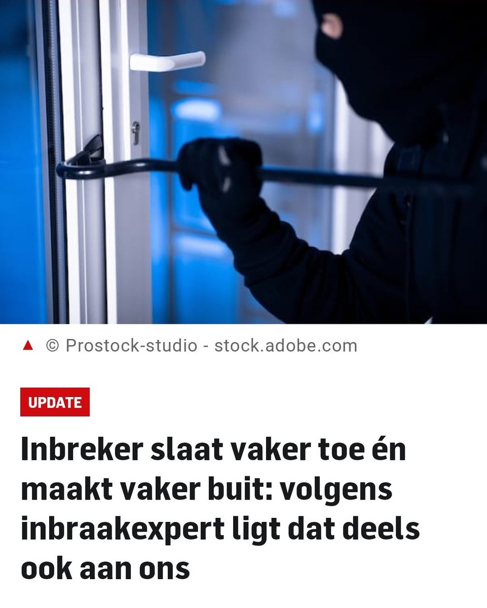 maartenbrink's tweet photo. Inbrekers maken een comeback: ze slaan dit jaar vaker toe dan in 2025, en ze lijken door de jaren heen steeds succesvoller te worden, blijkt uit cijfers van de politie. Dat komt deels door onszelf, zegt een expert.
https://t.co/wLA9JUFe8u
#politie #inbraak https://t.co/gRY23HiXnQ
