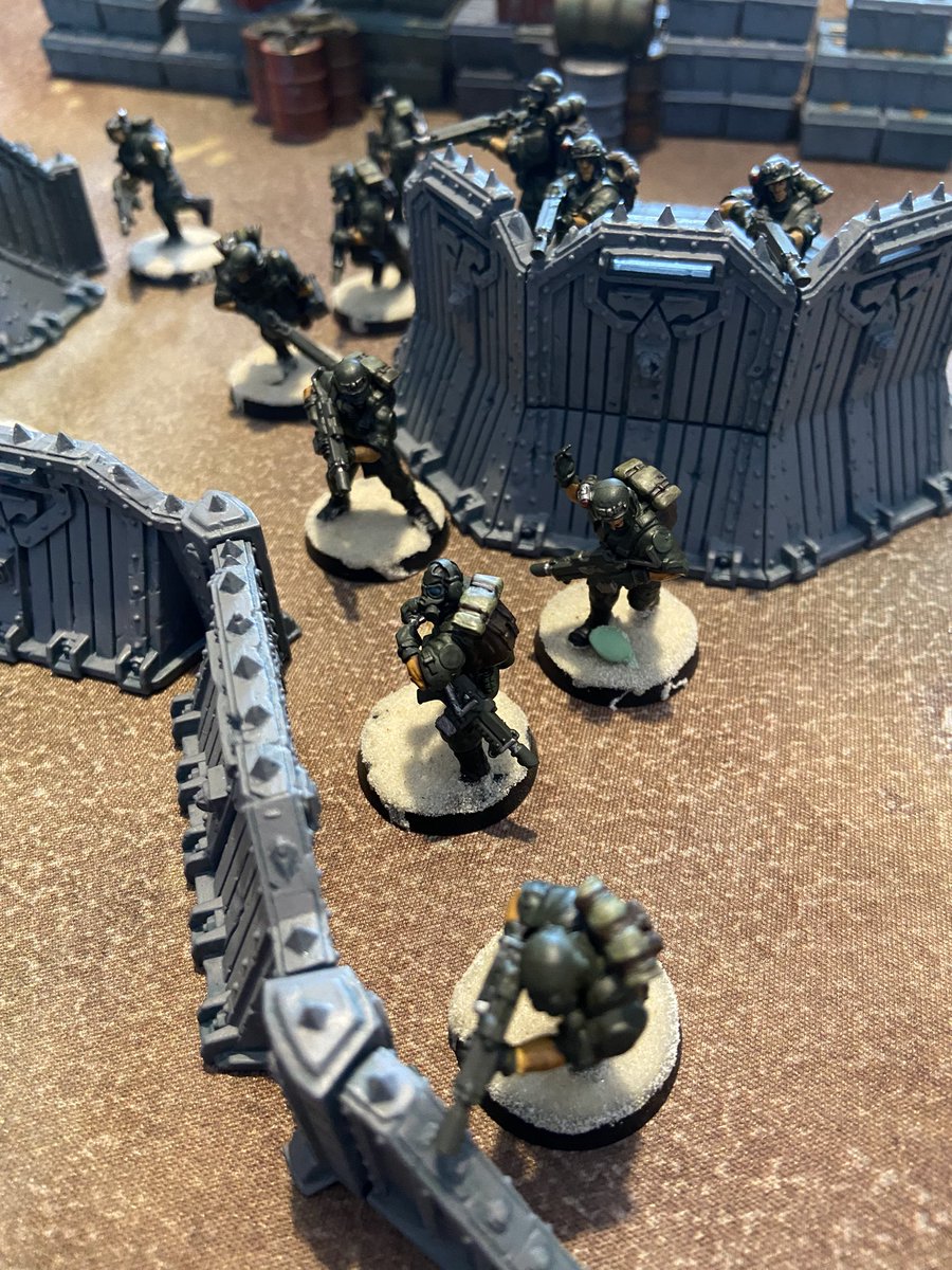 lordsolar6960's tweet photo. My new cadian with The spectre squad spare weapons, but I forgot to paint the symbol on their arms, so I’ve gotta go back and do it https://t.co/I0wFzXALbN