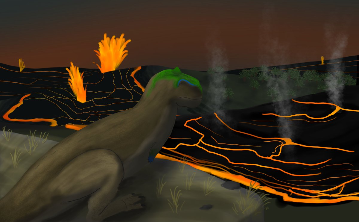 Cleanlymoss1's tweet photo. As the deccan traps pumped out huge quantities of volcanic gases like sulphur dioxide which notably contributed to climate change around the time of the traps formation, dropping the average temperature by about 2 °C. https://t.co/f9qlc4uZfU