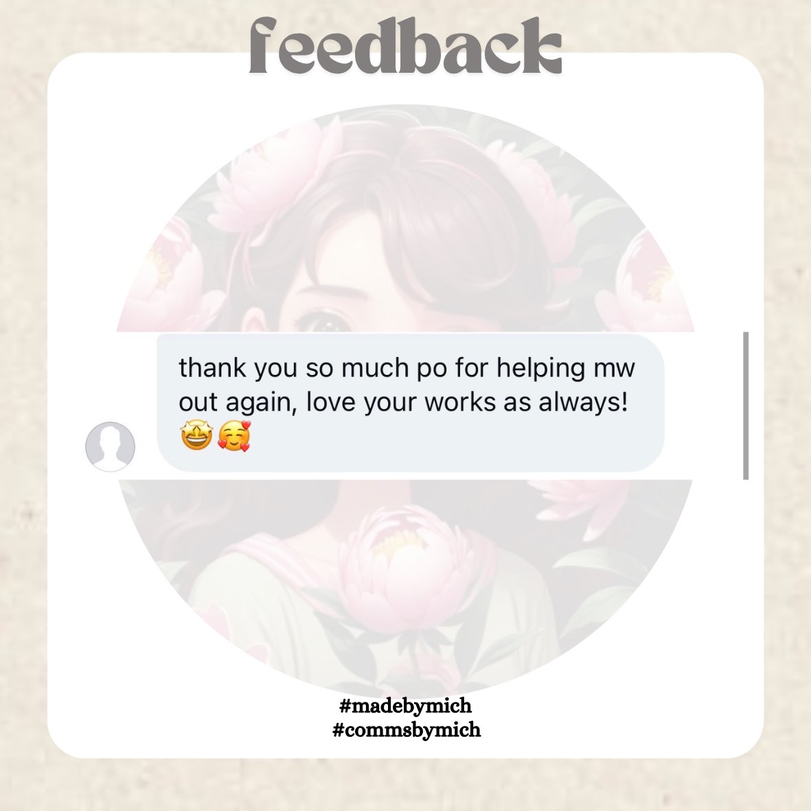 mich_comms's tweet photo. . ✿˚｡⋆ #commsbymich

more feedback, thank you so much! https://t.co/sh1UGuBjm6