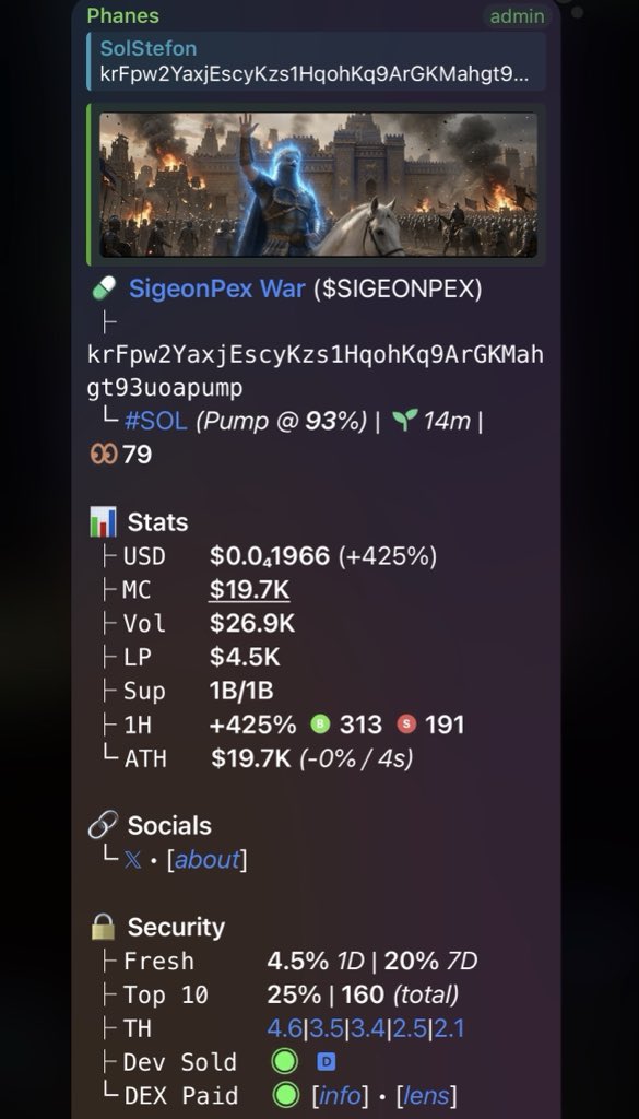 Sol_Stefon's tweet photo. 3x gained on $SiGEONPEX
CA;

krFpw2YaxjEscyKzs1HqohKq9ArGKMahgt93uoapump 

 #bbvipal5 #memecoin #Solana https://t.co/17hMWxE1kw