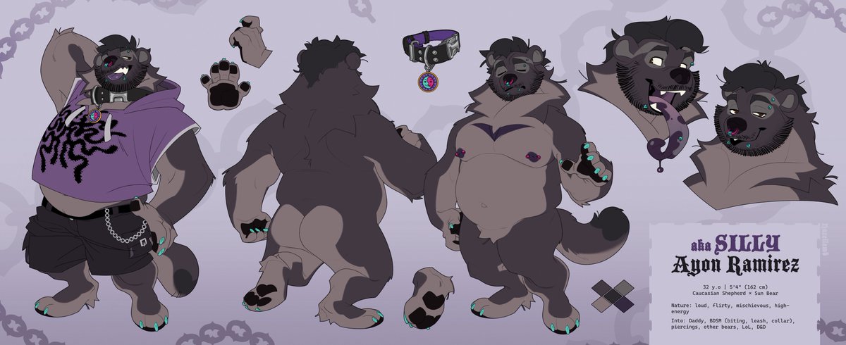 hazellamba's tweet photo. 🔗reference sheet for @/SillyBearAyon https://t.co/vRn813Su7c