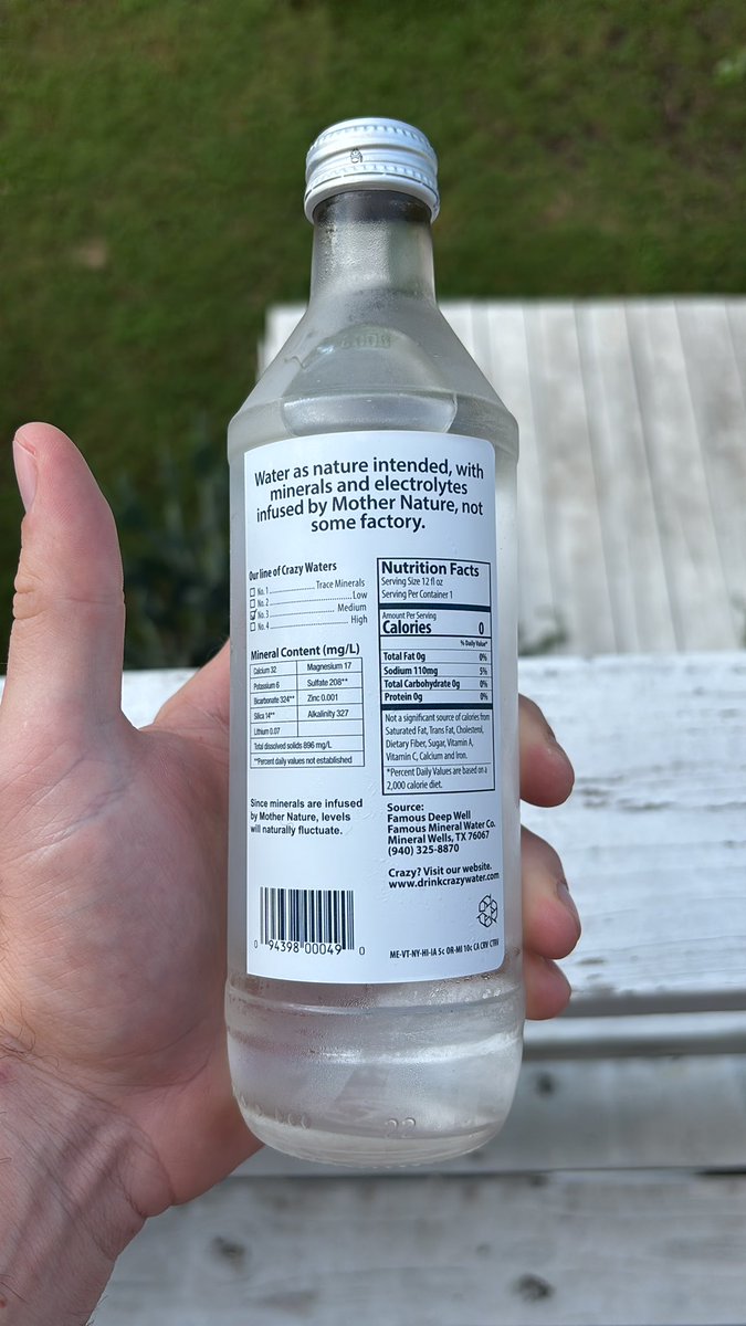 texaspeat's tweet photo. Add tequila and you got yourself a Ranch Water 

For those in Texas, Crazy Water is a superior mineral water out of Mineral Wells and they make a fizzy one that goes nicely with it https://t.co/bjUBostwlS