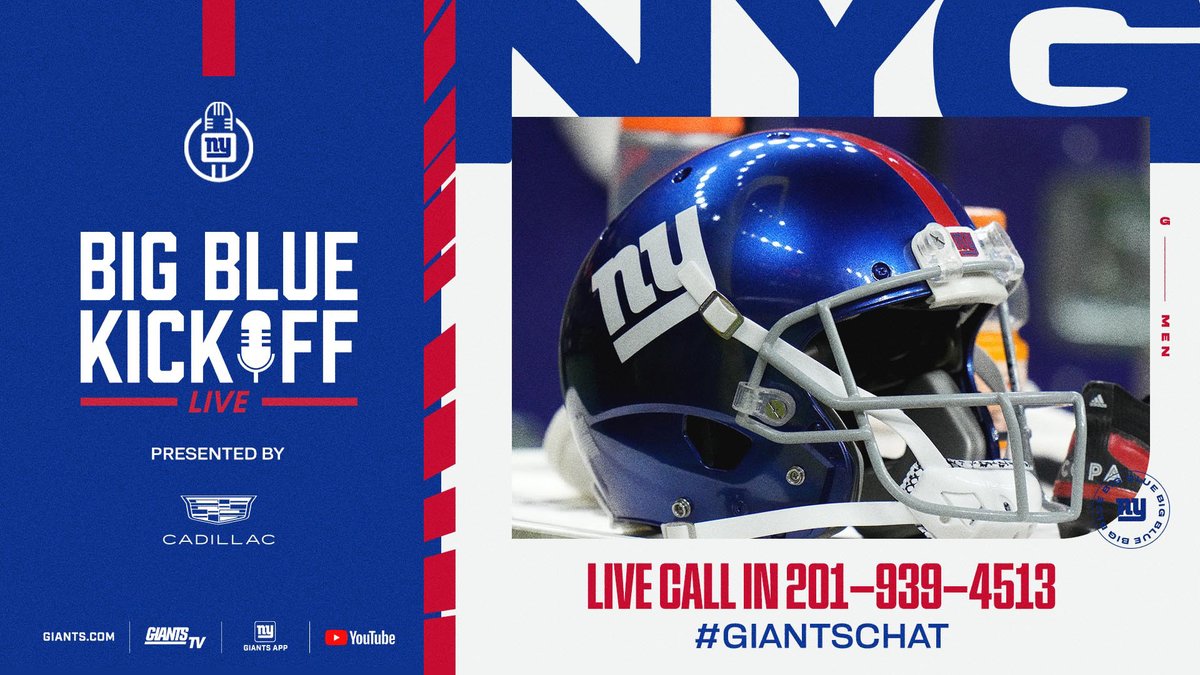 giantswfan's tweet photo. Co-hosting Thursday's #BBKL with @mattcitak today at 12p on @Giants.com/YouTube/app .... NFC East positional rankings... Dial us up! https://t.co/Pn0Bf1t5Fq
