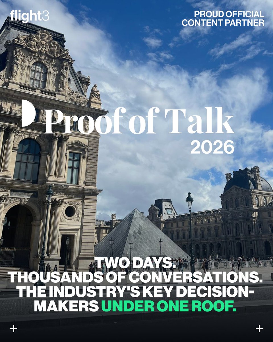 Flight3official's tweet photo. Events like @proofoftalk are evidence that the industry has grown up, and capturing the full picture was a privilege.

Because the Mona Lisa might've brought us to the Louvre, but the talent in the room made us stay. ↓ https://t.co/nM5LrxkDAn