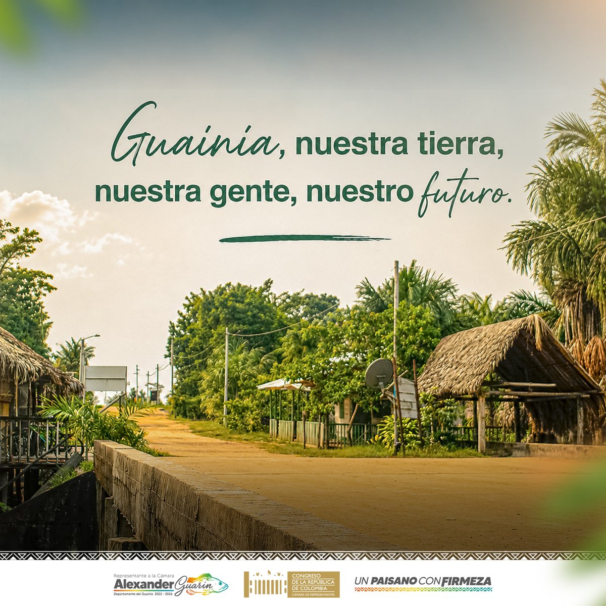 AlexGuarinS's tweet photo. Nuestra tierra, nuestra gente y el orgullo de representar a una región que avanza con trabajo, identidad y compromiso.

Un Paisano con Firmeza.

#AlexGuarín #Guainía #OrgulloGuainiano #UnPaisanoConFirmeza https://t.co/aMkrnowOqe