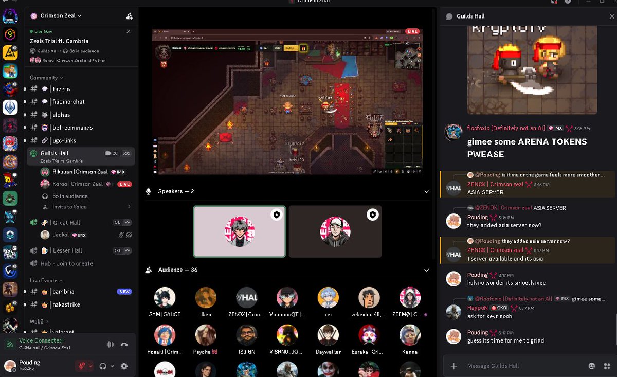 PoudingCZ's tweet photo. Amazing event with @crimsonzealgg x @cambria
in game-night i was able to finish the dungeon but i got so scared from those big axe... so i just wanted to finish the game as quickly as possible without getting one shot 😂 https://t.co/shrnqpzv3T