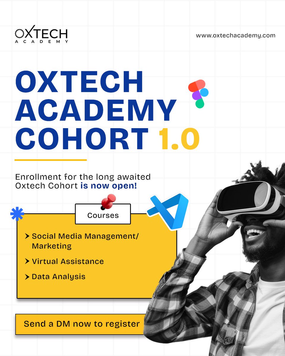 OxtechAcademy's tweet photo. This is an opportunity you don’t want to pass up 🫵🏽

Enrollment for our paid courses at Oxtech Academy is officially open, so enroll now!

#learntech #oxtechacademy https://t.co/L8erzCgYTx