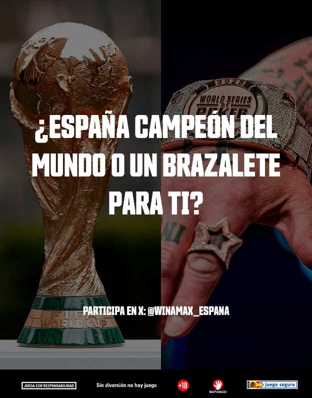 Winamax_Espana's tweet photo. 🎁 ¡SORTEO! ¡UN TICKET DE 10 € PUEDE SER TUYO!

🙏 ¿España gana el mundial o un brazalete? ¿Qué prefieres? 

👀 Tu elección + Nick Winamax + RT y síguenos. ¡Buena suerte! https://t.co/KL2N0XyUtg
