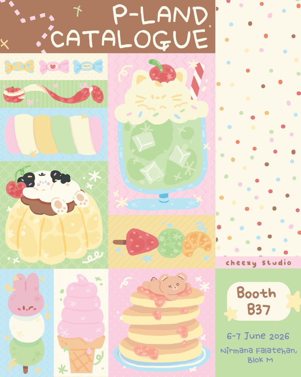 cheexystudio's tweet photo. [❤️+ 🔁 are appreciated!]  
 ⋆.𐙚 ̊  Cheexy Studio’s P-Land Catalogue !̊   𐙚.⋆  

🌻Booth B37 (Lt. 3)
📅6-7 June

🍰MAIL ORDER: https://t.co/RKbuXQyhDl
📅 21 May-9 June

See you! ꒰˶ˆ꒳ˆ˵꒱   
#CF22catalogue #cf22aftersales #PLAND https://t.co/YdZo0gnzHP