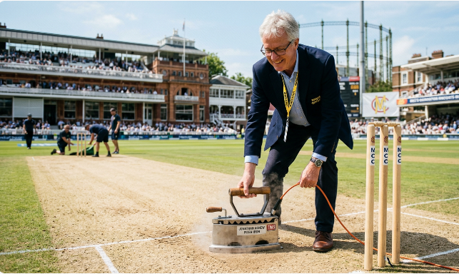 wooliferkins's tweet photo. @bbctms @ZaltzCricket @tmsproducer 
As we see Aggers new post as head pitch ironer https://t.co/WbhgNc9rKt