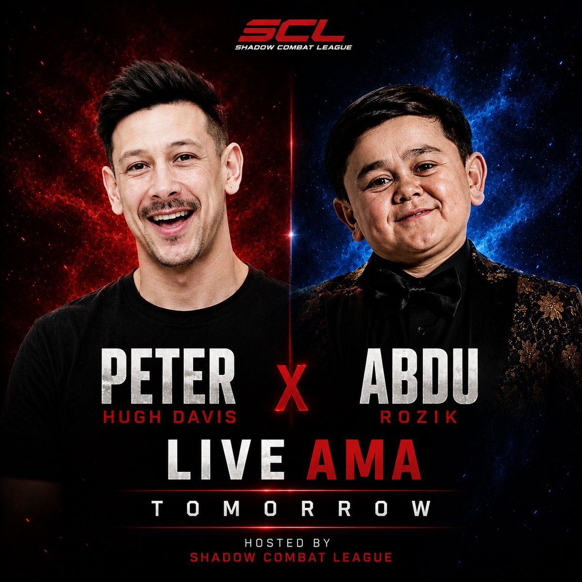 shadowcleague's tweet photo. SCL AMA Tomorrow 🤖🥊
Live with Abdu Rozik, hosted by Peter Davis.

10:30 SGT / 02:30 UTC
Fighting, training, robotics, and what’s next for SCL.
Tune in live.

#ShadowCombatLeague #SCL #AbduRozik #RobotCombat #HumanoidRobotics #FutureOfSports #CombatSports #SportsEntertainment https://t.co/jVT1zJgW1p