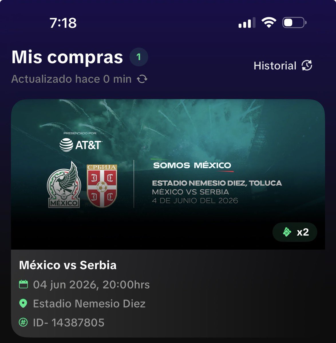 _bbibble's tweet photo. @BoletitosVara @boletosMX_ @Vendo_Boletos , estoy vendiendo un boleto para México vs Serbia el día de hoy en el estadio Nemesio Diez. 
Si gustas te entrego en persona, o podemos entrar juntos o te lo transfiero 🙌🏻 $1,430 (es lo que costó) https://t.co/Ni2qNmGLAI