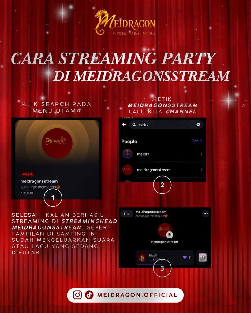 MeidragonStream's tweet photo. Cara streaming party di Meidragonsstream https://t.co/ipG6rdzGBl