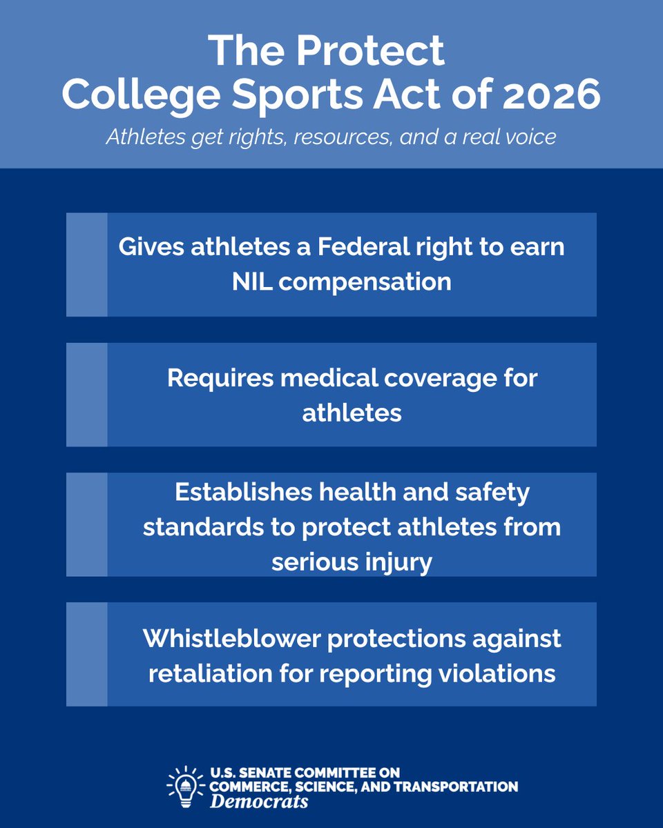 commercedems's tweet photo. Student athletes ARE college sports. It's time the rules reflected that. https://t.co/7DihQ0Kb7l