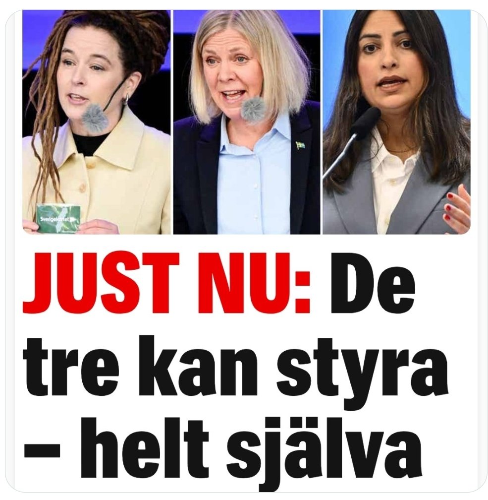 joeberlin53's tweet photo. Hej företagare, uppfinnare och inovatörer - dags att packa väskan och vara redo att lämna Sverige i september om de här 3 ska regera. https://t.co/AOnxNKx2bN