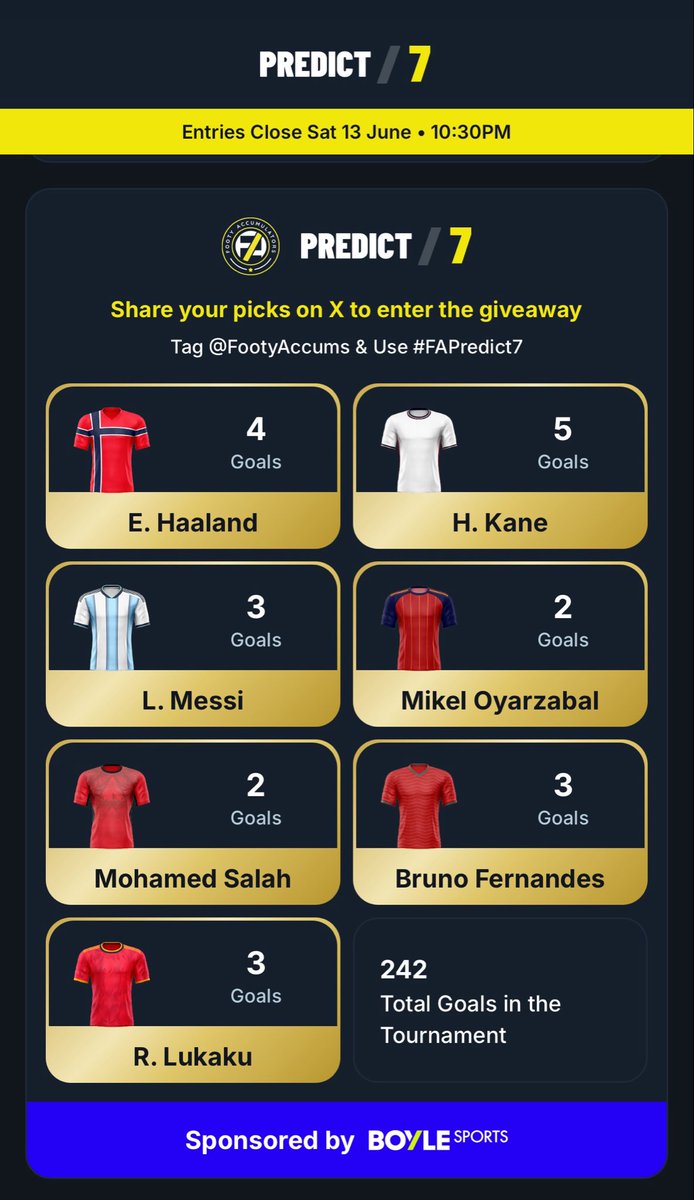 kylemrostron1's tweet photo. @FootyAccums #FAPredict7 🤞🤞 https://t.co/3UorKDVcUx