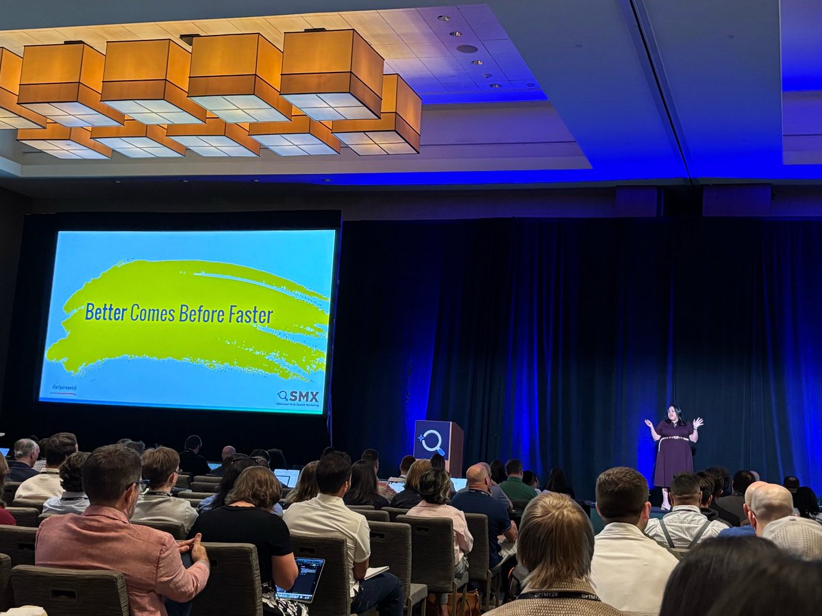 CypressNorth's tweet photo. “When you measure AI wrong, you use AI incorrectly.”
Great insights from @purnavirji during today’s keynote, “Your AI ROI story is broken.”
#SMXAdvanced @seland https://t.co/Qq6d51j4Os