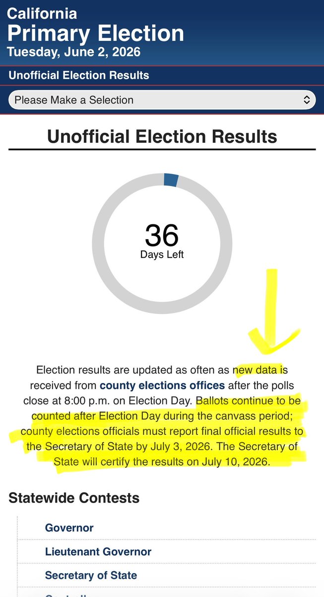 IngrahamAngle's tweet photo. This is the California Secretary of State’s website.  Too much time and opportunity for the manipulation of outcome. Congress MUST immediately open an investigation under Article IV, Section 4 of Constitution. https://t.co/144FDoGiZj